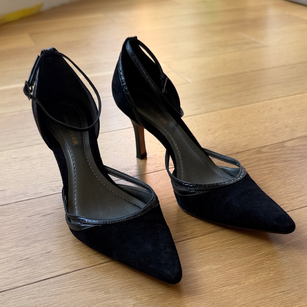 Ann Taylor Black Suede Heels